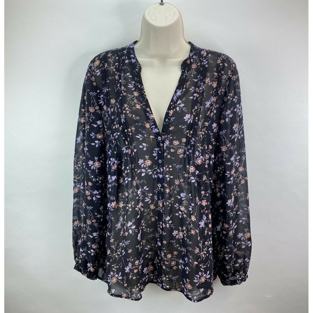 Joie Floral Black Blouse